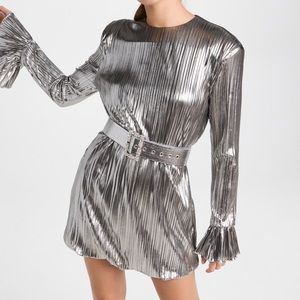 o.p.t LIANA Silver mini dress size M Like New!